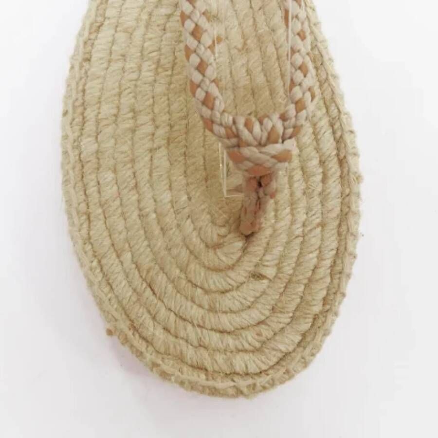 Dior Vintage Pre-owned Cotton sandals Beige Dames