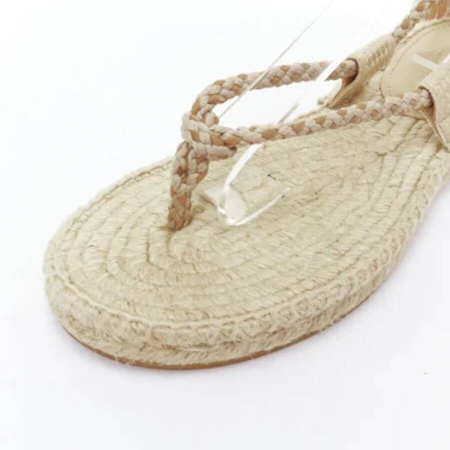 Dior Vintage Pre-owned Cotton sandals Beige Dames