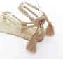 Dior Vintage Pre-owned Cotton sandals Beige Dames - Thumbnail 8
