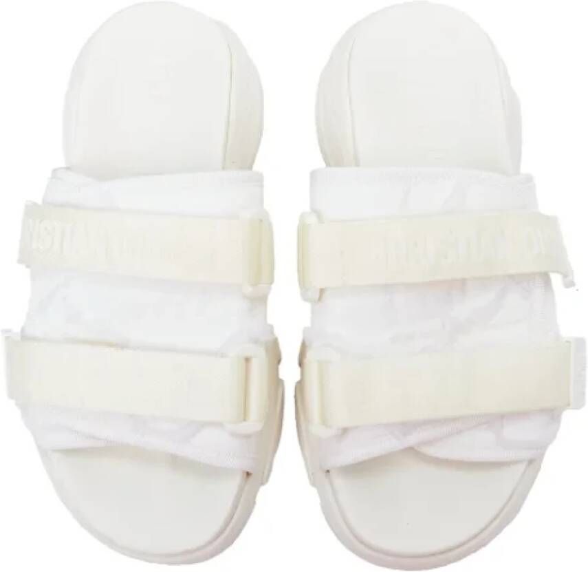 Dior Vintage Pre-owned Cotton sandals White Dames