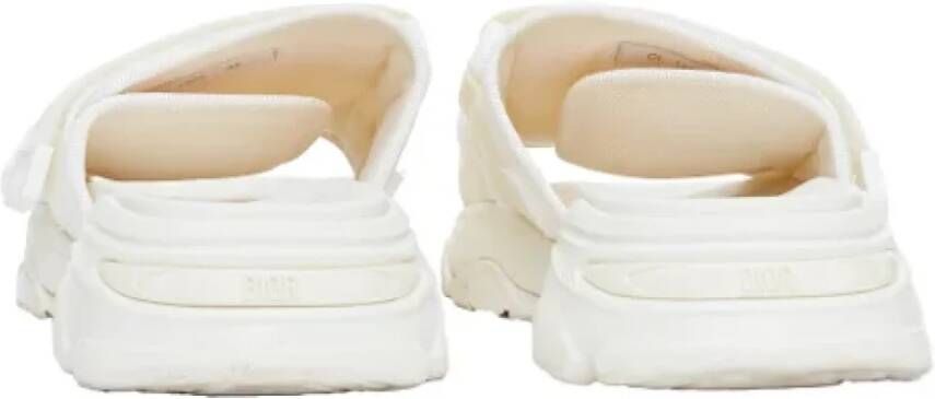 Dior Vintage Pre-owned Cotton sandals White Dames