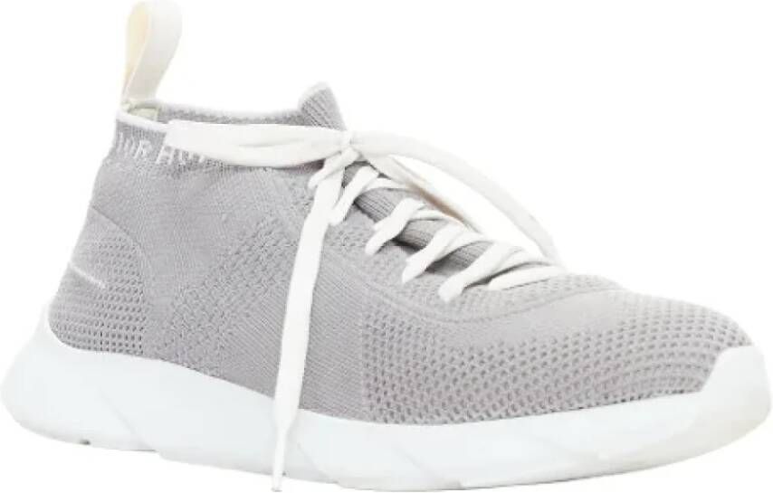 Dior Vintage Pre-owned Cotton sneakers Gray Dames