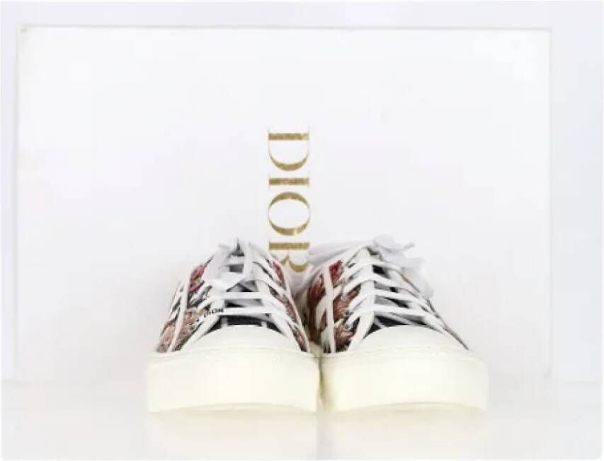 Dior Vintage Pre-owned Cotton sneakers White Dames