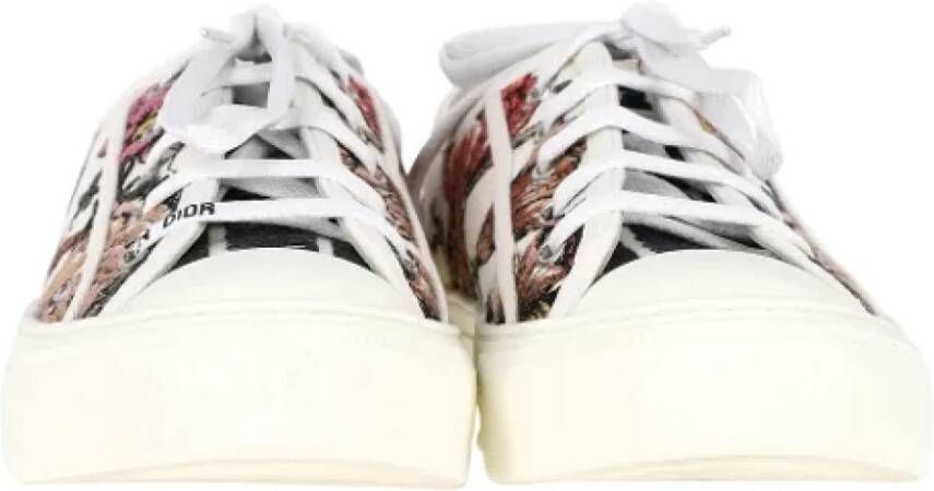 Dior Vintage Pre-owned Cotton sneakers White Dames