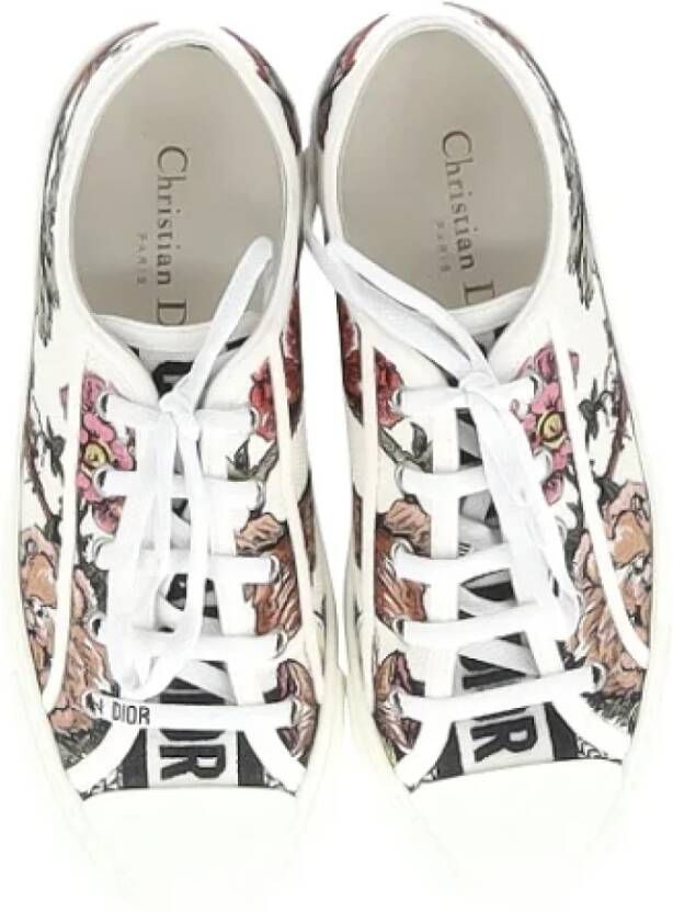 Dior Vintage Pre-owned Cotton sneakers White Dames