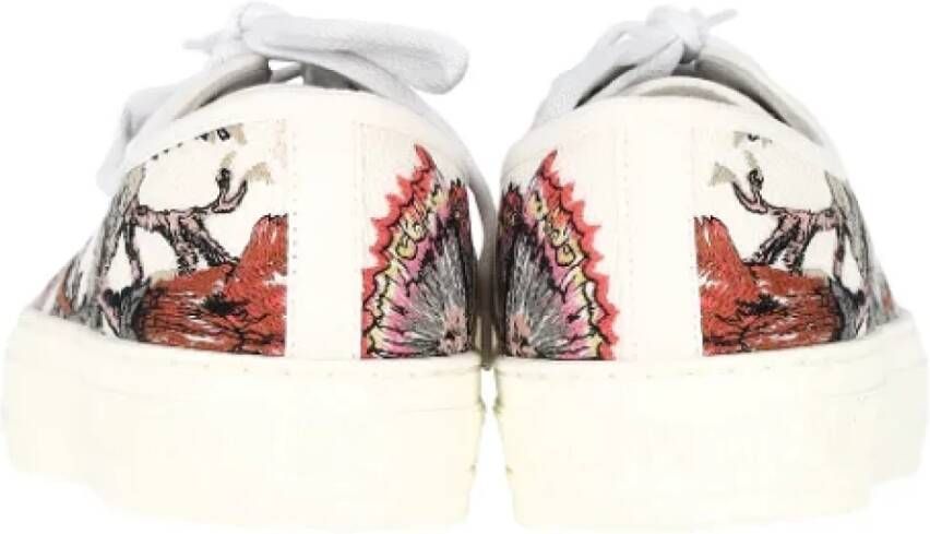 Dior Vintage Pre-owned Cotton sneakers White Dames