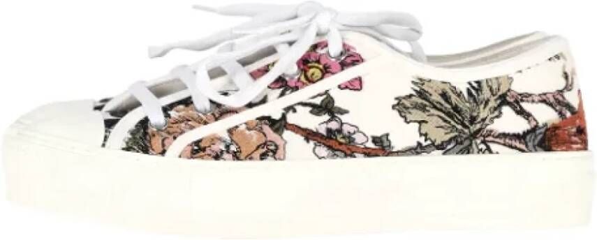Dior Vintage Pre-owned Cotton sneakers White Dames