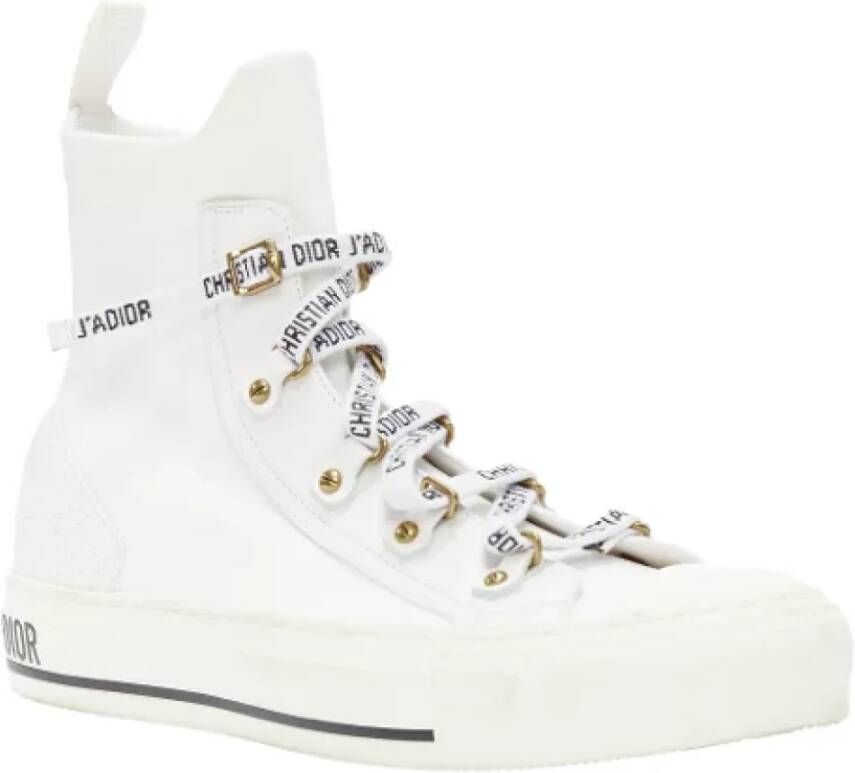 Dior Vintage Pre-owned Cotton sneakers White Dames