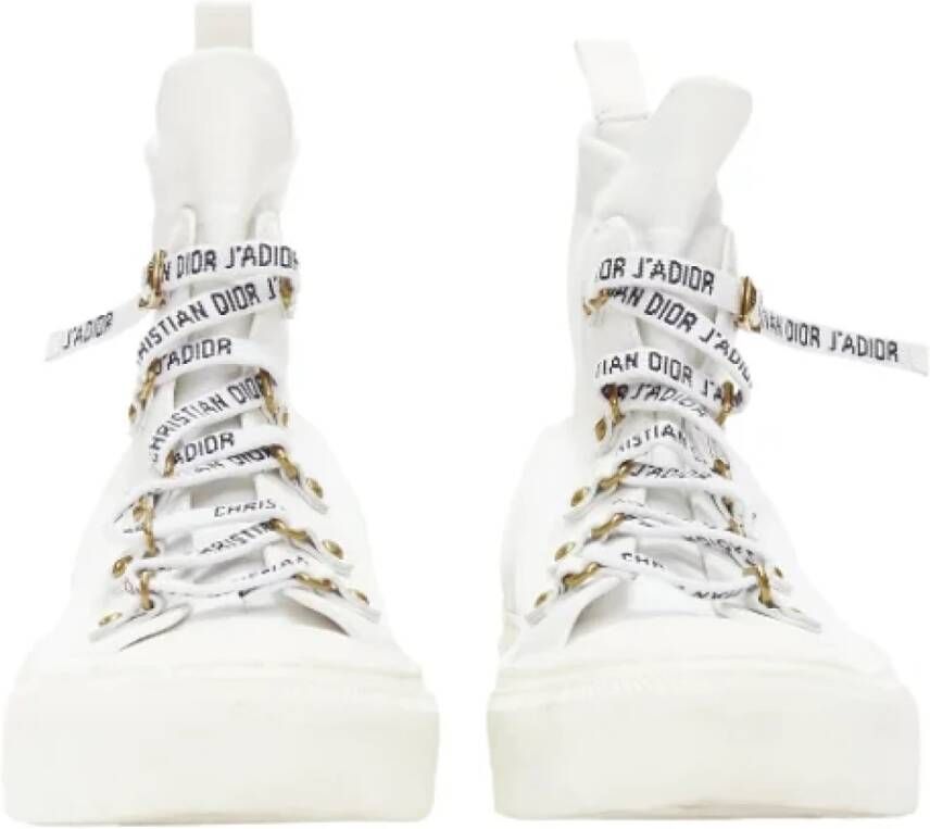 Dior Vintage Pre-owned Cotton sneakers White Dames