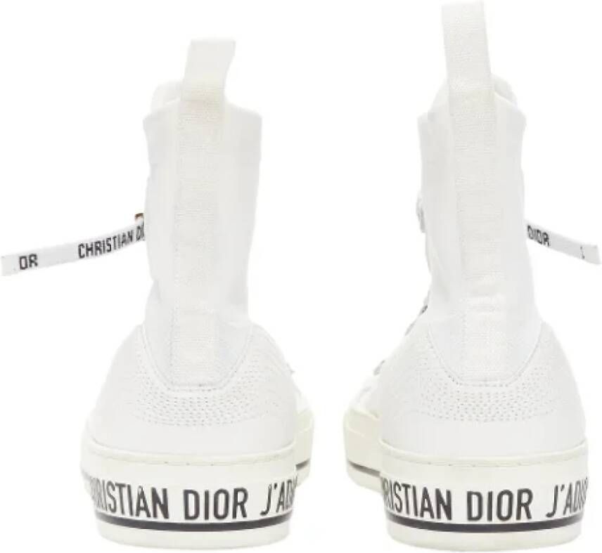 Dior Vintage Pre-owned Cotton sneakers White Dames