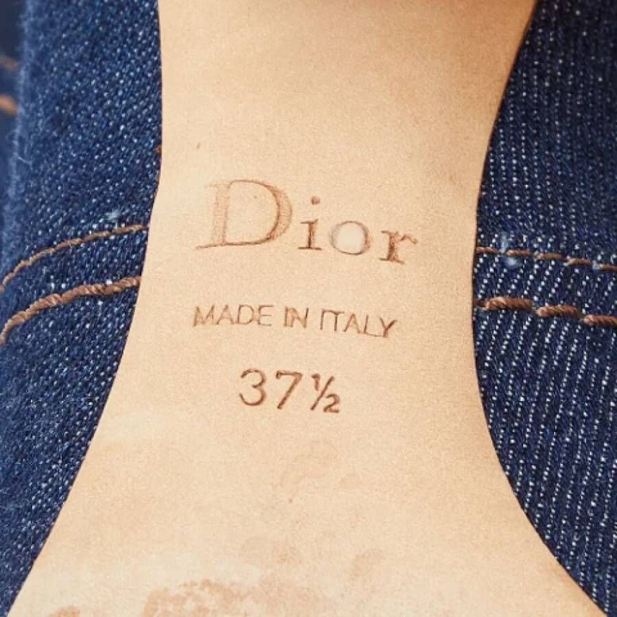 Dior Vintage Pre-owned Denim boots Blue Dames