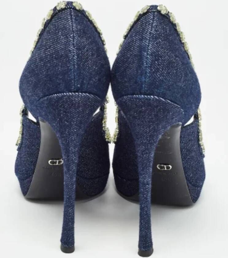 Dior Vintage Pre-owned Denim heels Blue Dames