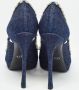 Dior Vintage Pre-owned Denim heels Blue Dames - Thumbnail 5