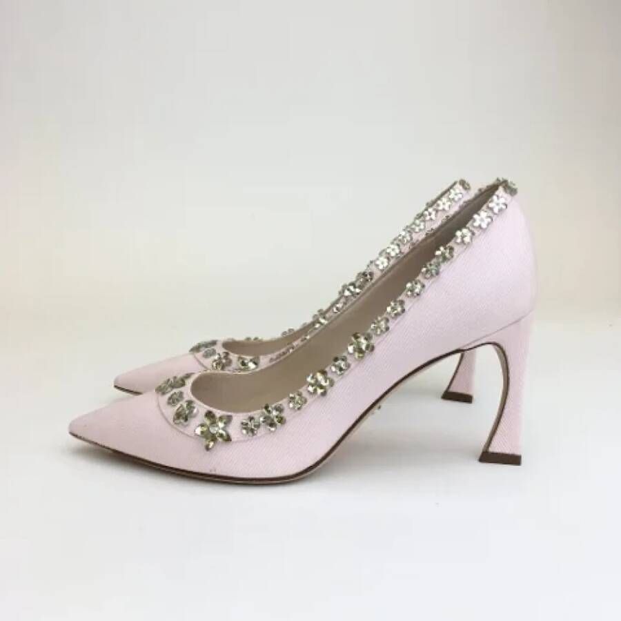 Dior Vintage Pre-owned Denim heels Pink Dames