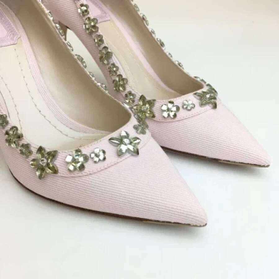 Dior Vintage Pre-owned Denim heels Pink Dames