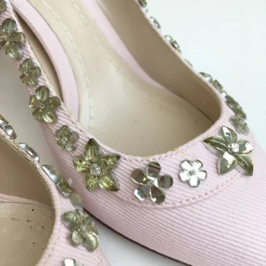 Dior Vintage Pre-owned Denim heels Pink Dames