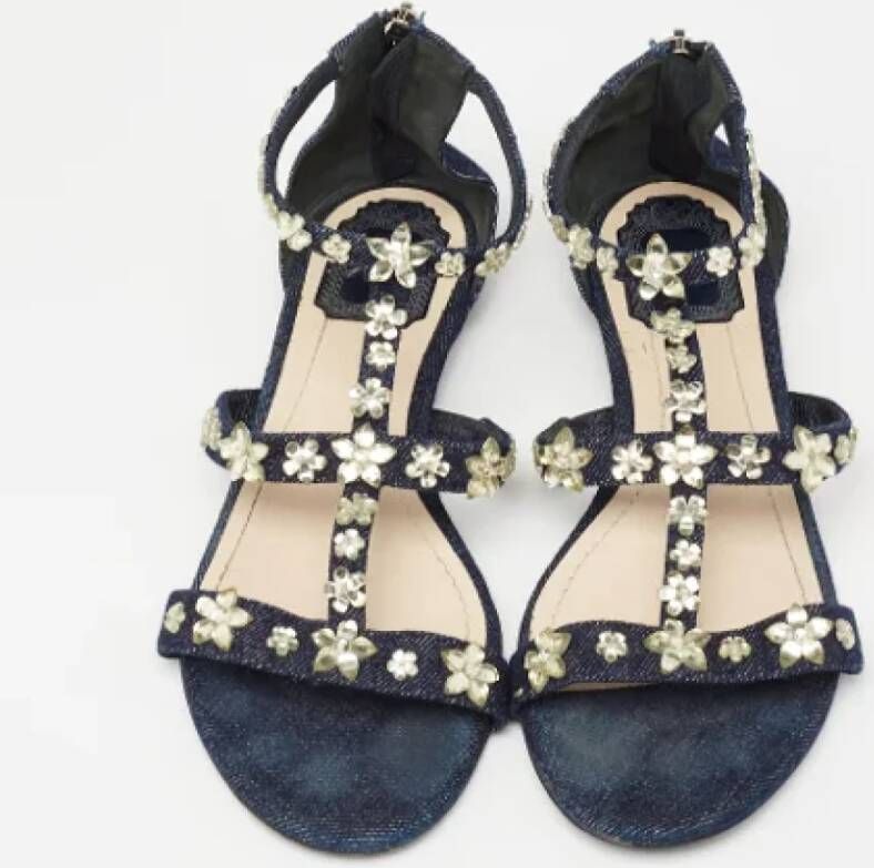 Dior Vintage Pre-owned Denim sandals Blue Dames