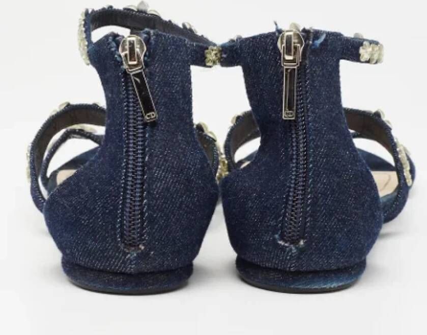 Dior Vintage Pre-owned Denim sandals Blue Dames