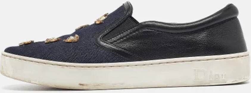 Dior Vintage Pre-owned Denim sneakers Blue Dames