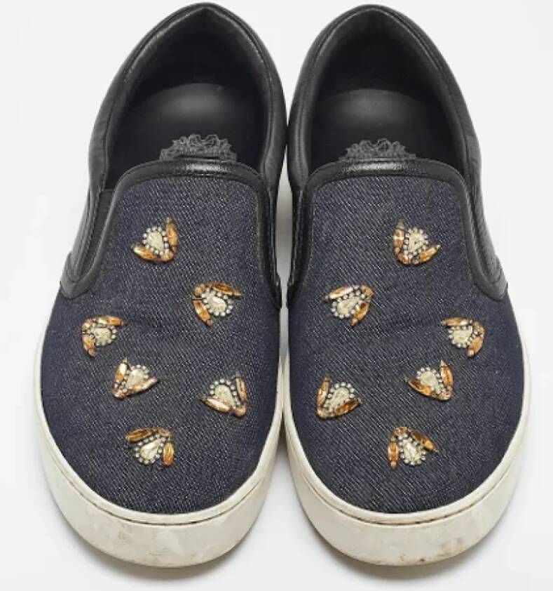 Dior Vintage Pre-owned Denim sneakers Blue Dames