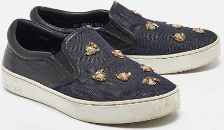 Dior Vintage Pre-owned Denim sneakers Blue Dames