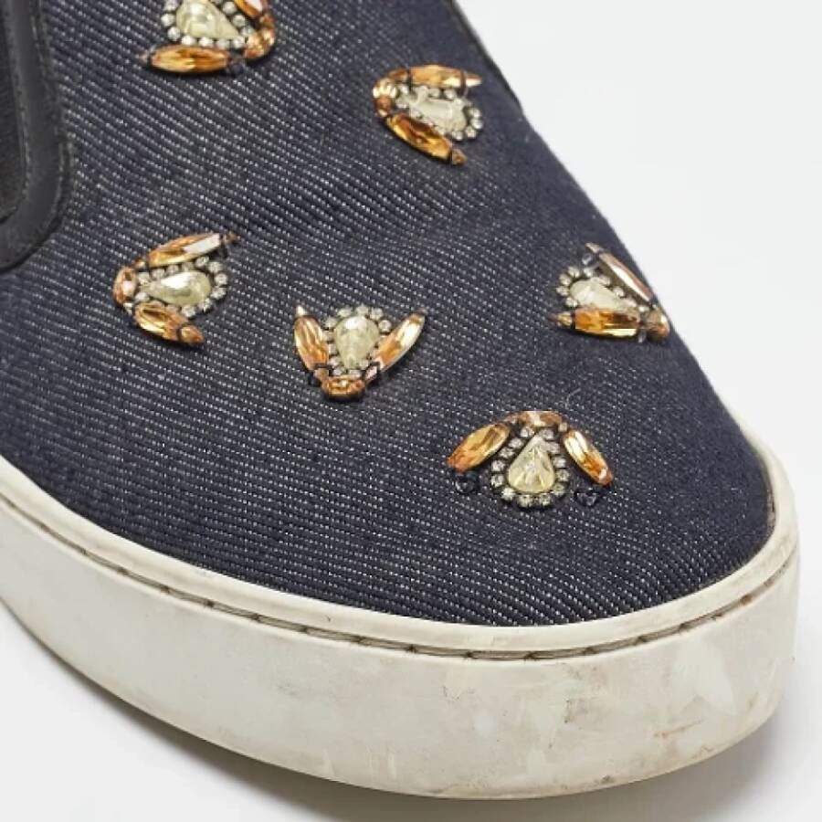 Dior Vintage Pre-owned Denim sneakers Blue Dames