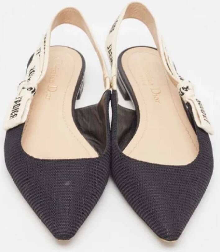 Dior Vintage Pre-owned Fabric flats Black Dames