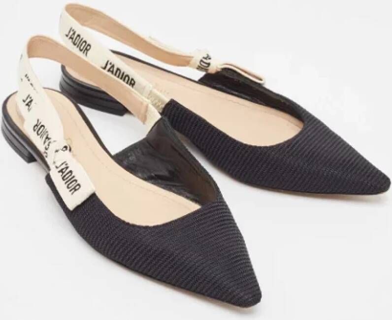 Dior Vintage Pre-owned Fabric flats Black Dames