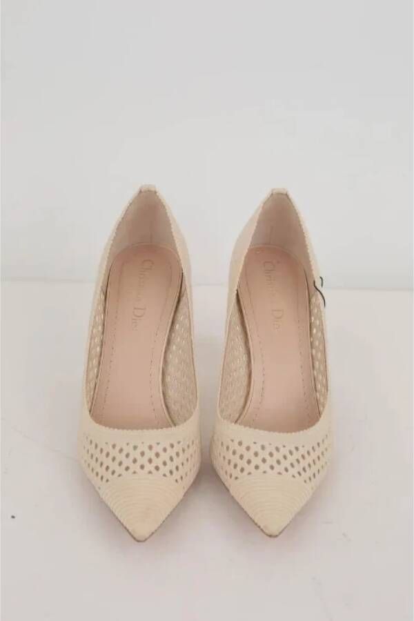 Dior Vintage Pre-owned Fabric heels Beige Dames