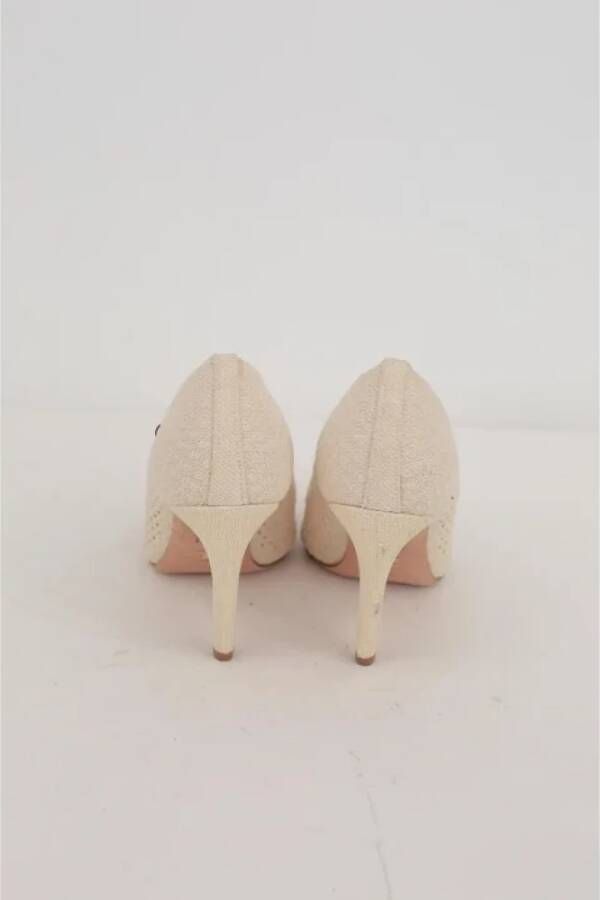 Dior Vintage Pre-owned Fabric heels Beige Dames