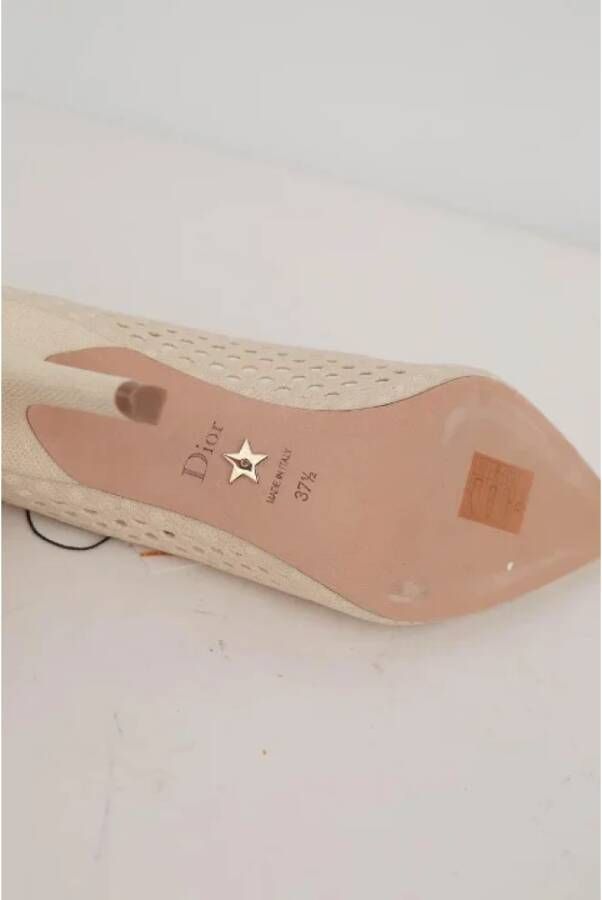 Dior Vintage Pre-owned Fabric heels Beige Dames