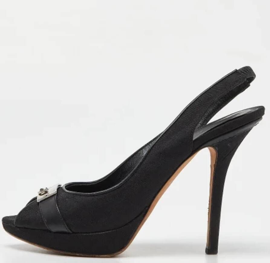 Dior Vintage Pre-owned Fabric heels Black Dames