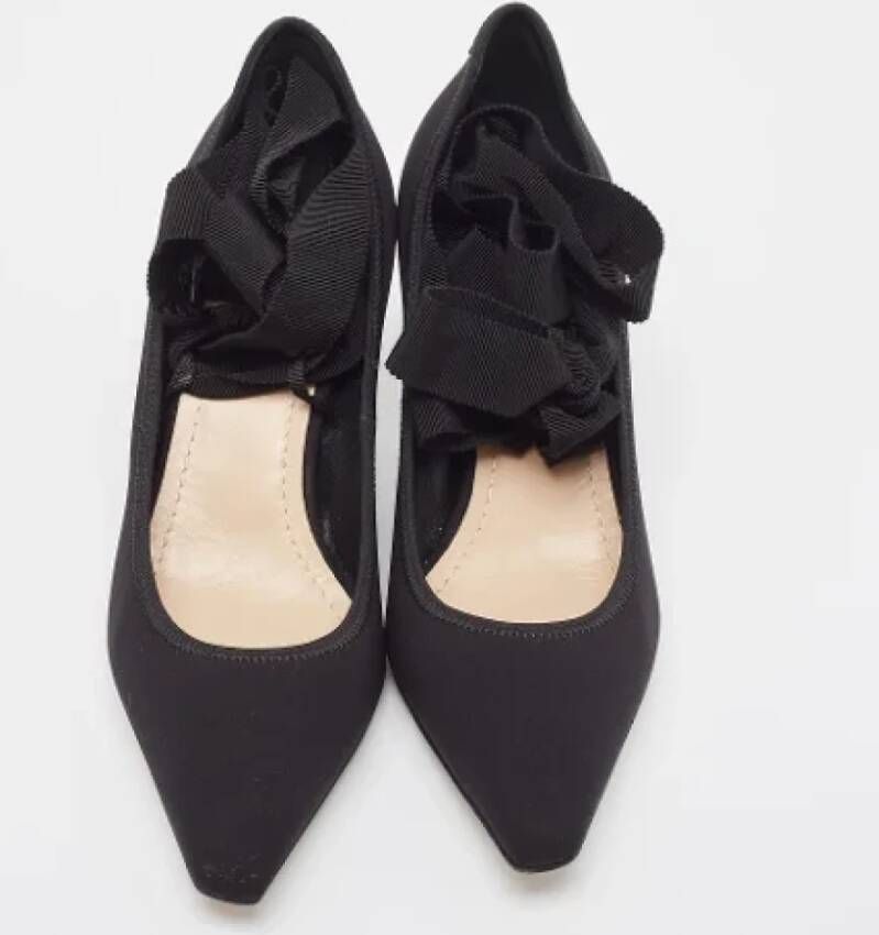 Dior Vintage Pre-owned Fabric heels Black Dames
