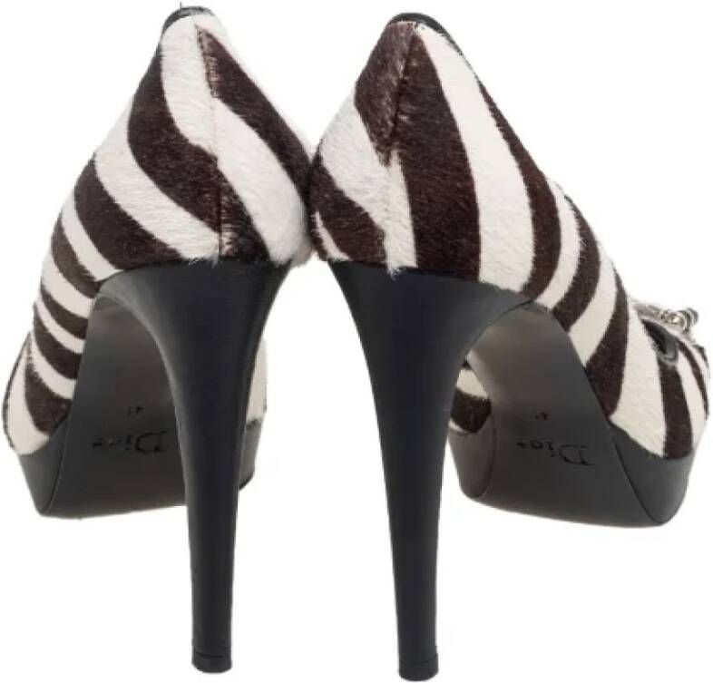 Dior Vintage Pre-owned Fabric heels Brown Dames