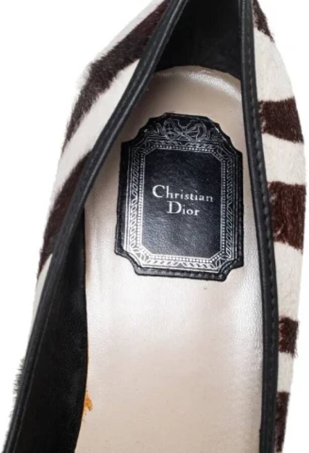 Dior Vintage Pre-owned Fabric heels Brown Dames