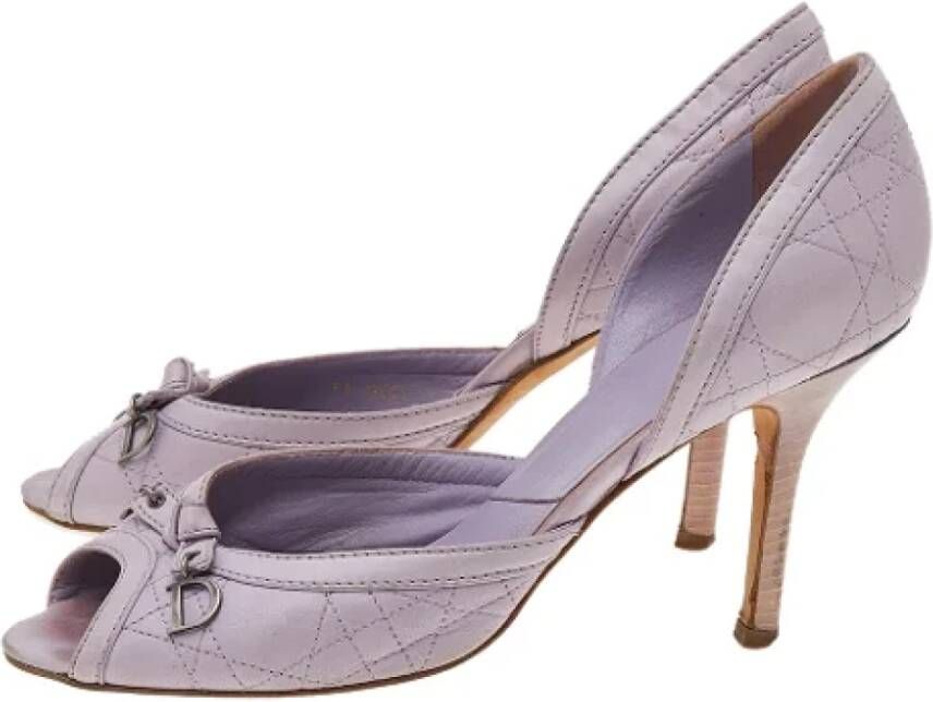 Dior Vintage Pre-owned Fabric heels Purple Dames