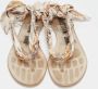 Dior Vintage Pre-owned Fabric sandals Beige Dames - Thumbnail 3