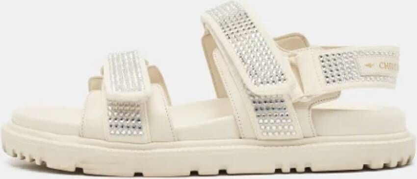 Dior Vintage Pre-owned Fabric sandals Beige Dames