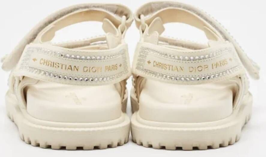 Dior Vintage Pre-owned Fabric sandals Beige Dames