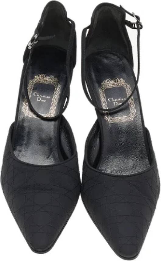 Dior Vintage Pre-owned Fabric sandals Black Dames