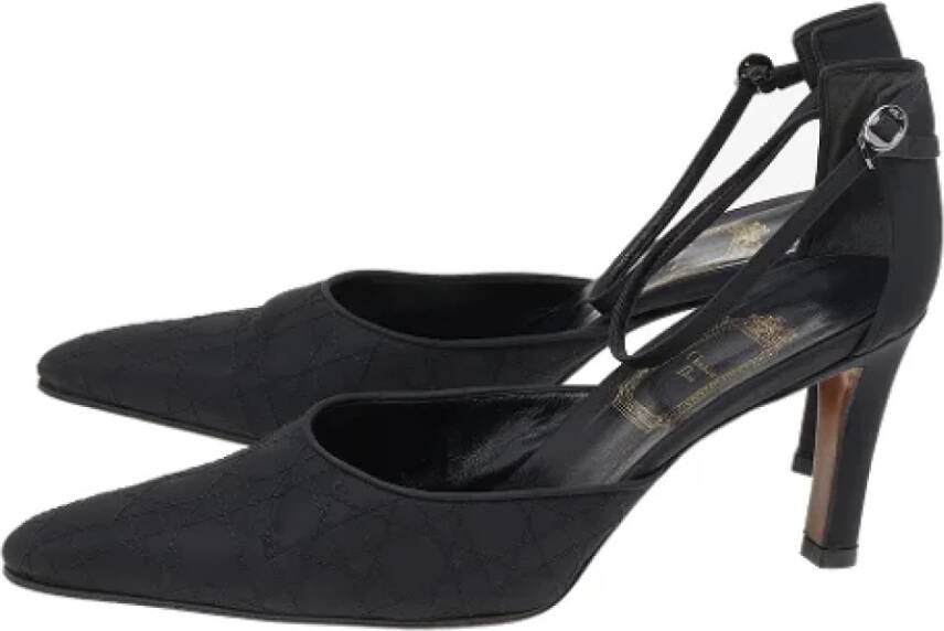 Dior Vintage Pre-owned Fabric sandals Black Dames