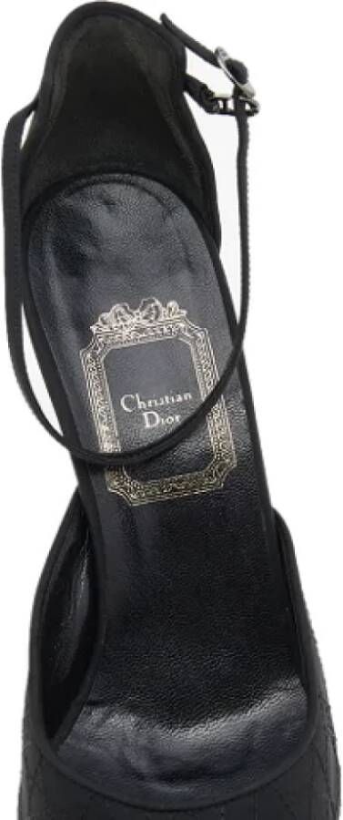 Dior Vintage Pre-owned Fabric sandals Black Dames
