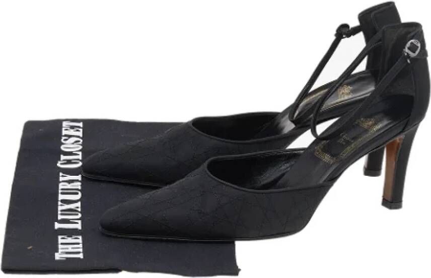 Dior Vintage Pre-owned Fabric sandals Black Dames