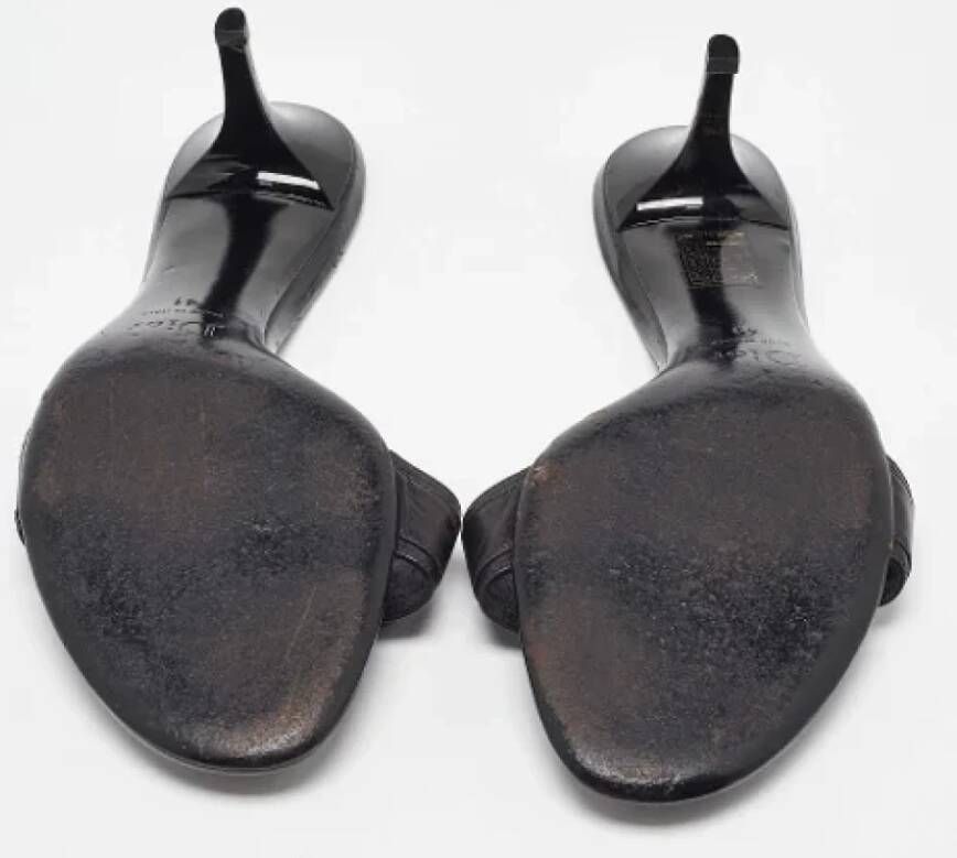Dior Vintage Pre-owned Fabric sandals Black Dames