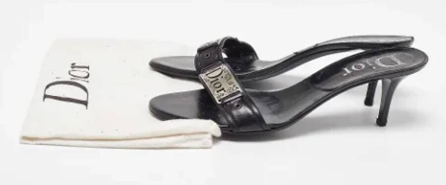 Dior Vintage Pre-owned Fabric sandals Black Dames