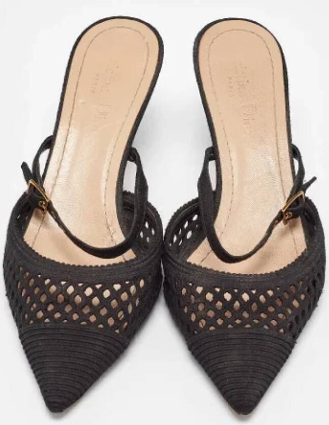 Dior Vintage Pre-owned Fabric sandals Black Dames