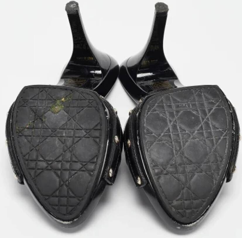 Dior Vintage Pre-owned Fabric sandals Black Dames