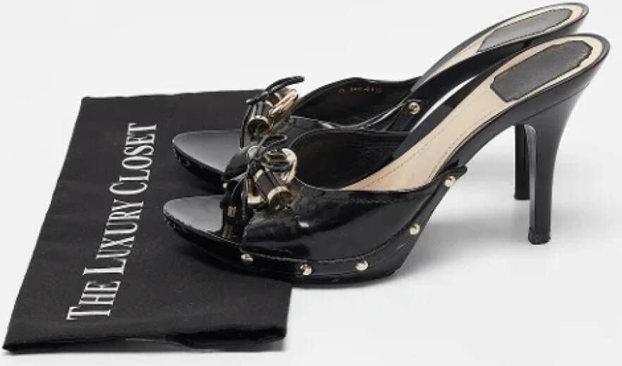 Dior Vintage Pre-owned Fabric sandals Black Dames