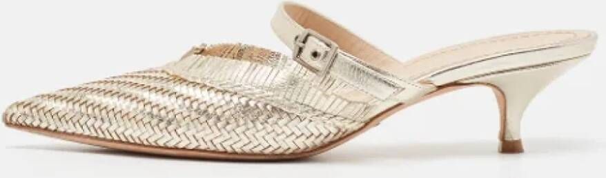 Dior Vintage Pre-owned Fabric sandals Yellow Dames