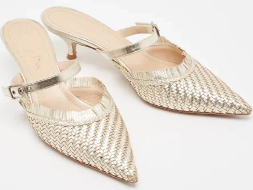 Dior Vintage Pre-owned Fabric sandals Yellow Dames